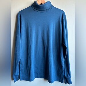 L.L. Bean Men's Teal-Blue Turtleneck Sweater
